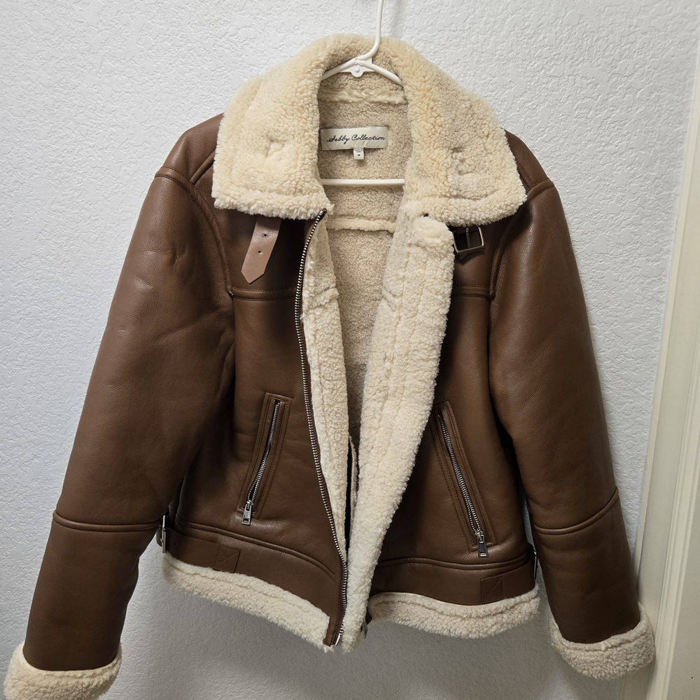Cozy Shearling Lined Leather Jacket